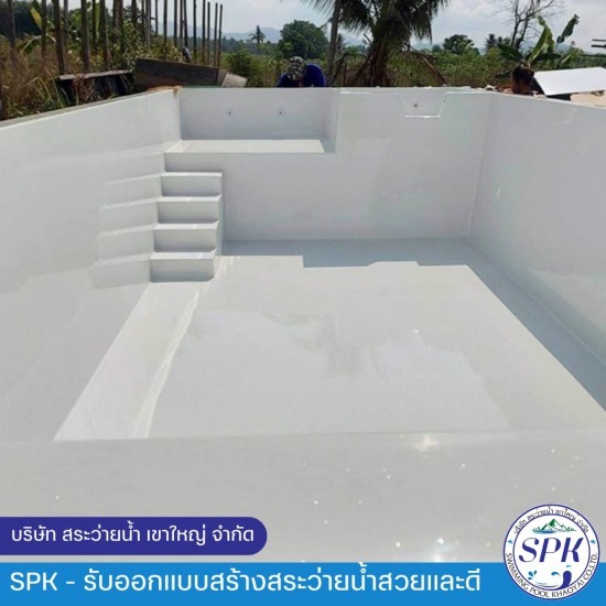 สระว่ายน้ำไฟเบอร์กลาสสำเร็จรูป ราคาถูก โคราช